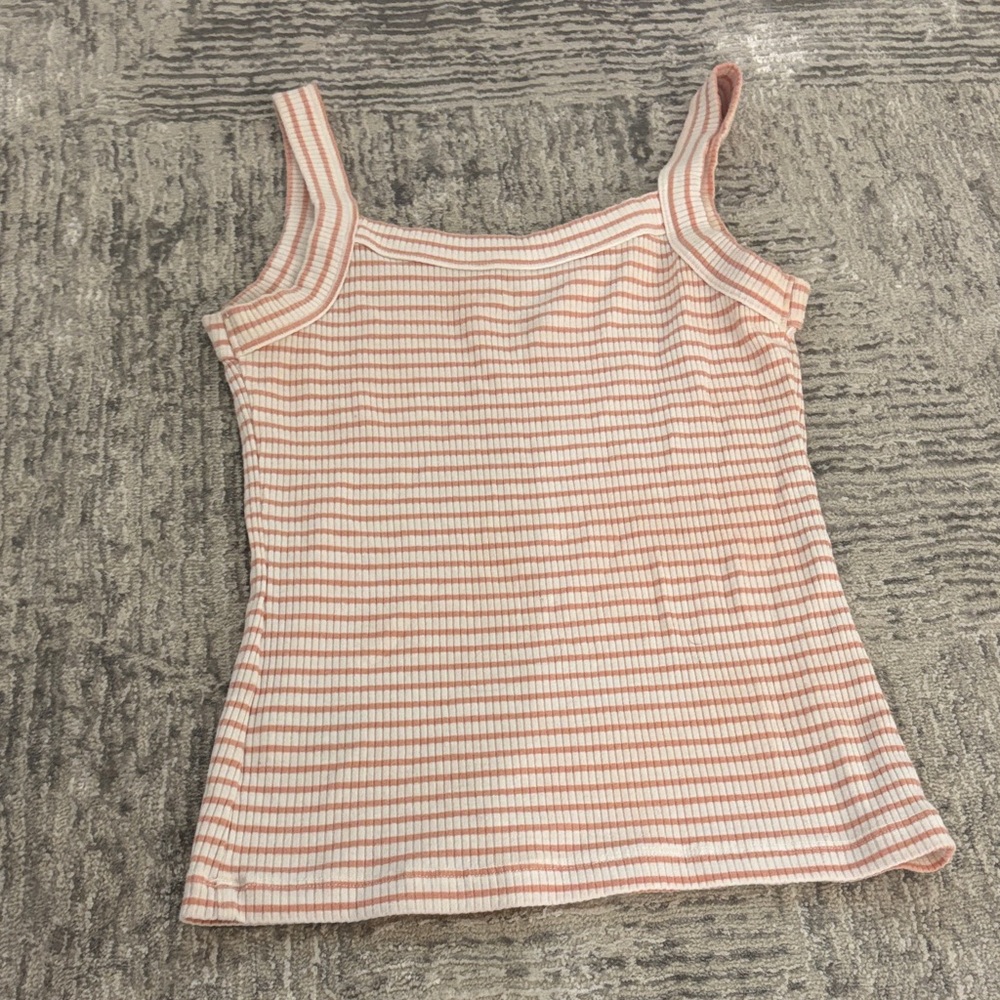 American Eagle Outfitters Blush and White Striped Camisole